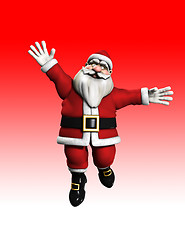 Image showing Jumping Santa