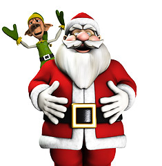 Image showing Santa And Elf 