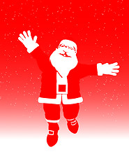 Image showing Toon Santa Jumping 