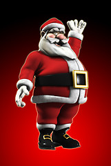 Image showing Waving Santa