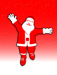 Image showing Toon Santa Jumping