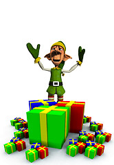 Image showing Elf And Presents