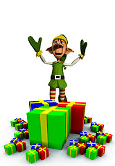 Image showing Elf And Presents