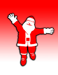 Image showing Toon Santa Jumping