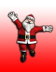 Image showing Jumping Santa