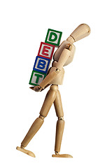 Image showing Burdened with debt