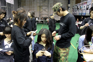 Image showing Backstage at fashion show