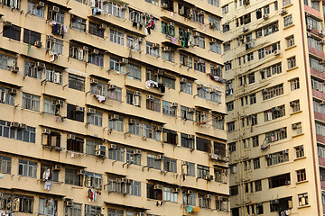 Image showing Old apartments in Hong Kong 