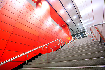 Image showing long stair in a modern building