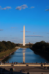 Image showing Washington Memorial Monument on Washington Mall