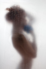 Image showing woman in shower