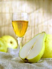 Image showing Drink and pears II