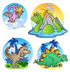 Image showing Various dinosaur images 1