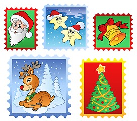 Image showing Various Christmas post stamps 1