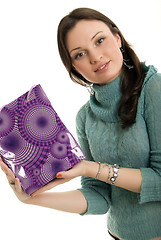 Image showing Young girl with shopping bag