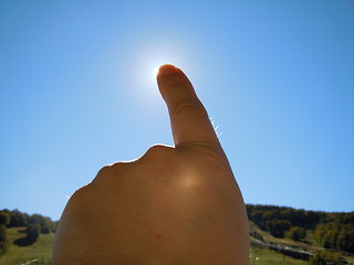 Image showing Touching the sun