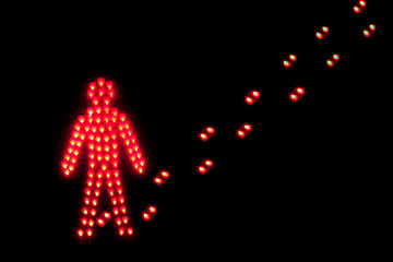 Image showing Pedestrian traffic light red, 