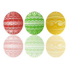 Image showing Three Easter eggs