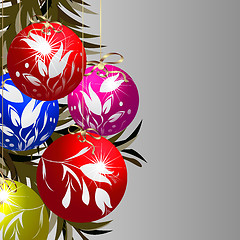 Image showing Shining Christmas baubles