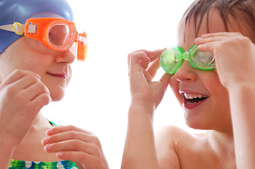 Image showing kids with goggles