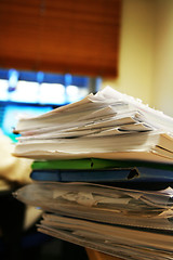 Image showing Stack of documents