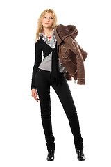 Image showing Pretty blonde with a jacket