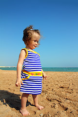 Image showing little girl on beach