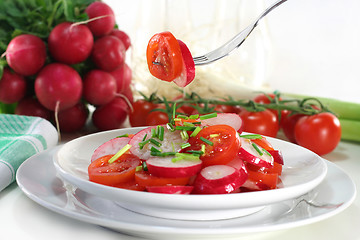 Image showing Radish and tomato salad