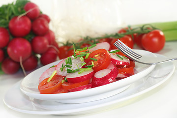 Image showing Radish and tomato salad
