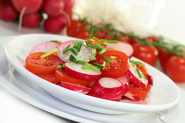 Image showing Radish and tomato salad