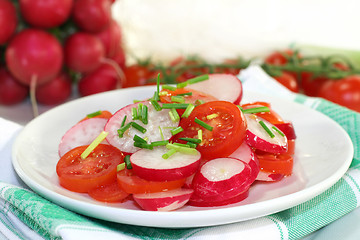 Image showing Radish and tomato salad