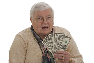 Image showing Grandma with Dollars