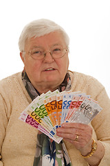 Image showing Grandma with Euros