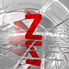 Image showing z in futuristic space