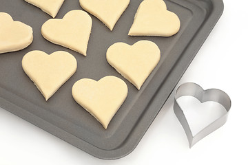 Image showing Pastry Heart Cookies and Cutter