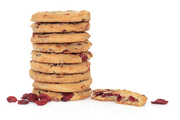 Image showing Cranberry Cookie Stack