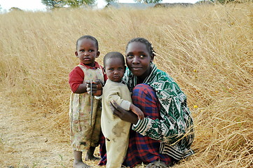 Image showing Masai family