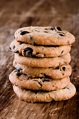 Image showing stack of fresh baked cookies 