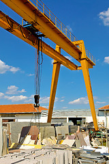 Image showing Marble crane industry