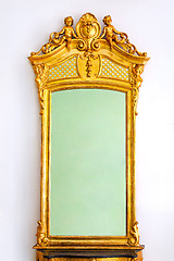 Image showing Golden mirror