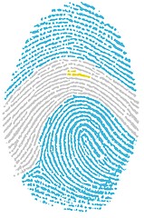 Image showing Argentina flag Fingerprint