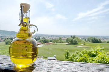 Image showing Small bottle of Olive Oil