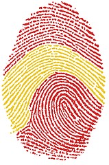 Image showing Spain flag Fingerprint