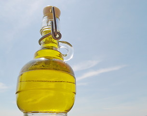 Image showing Small bottle of Olive Oil