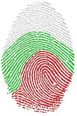 Image showing Bulgaria flag Fingerprint