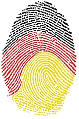 Image showing German flag Fingerprint