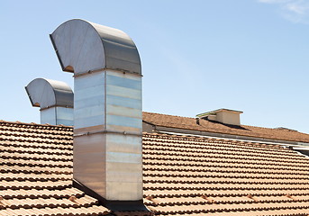Image showing Red tiled roof