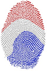 Image showing Dutch flag Fingerprint