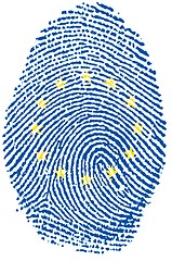 Image showing Europe flag Fingerprint