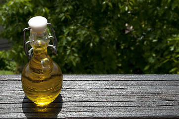 Image showing Small bottle of Olive Oil